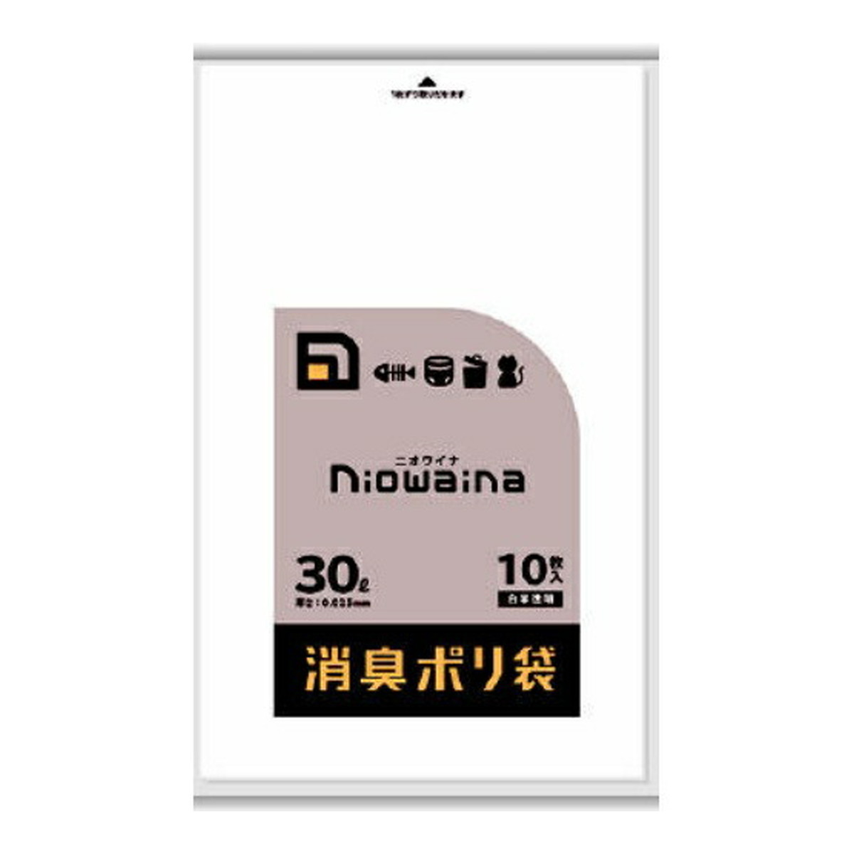【送料込 まとめ買い×4個セット】日本サニパック SS30 ニオワイナ 消臭袋 白半透明 30L 10枚入