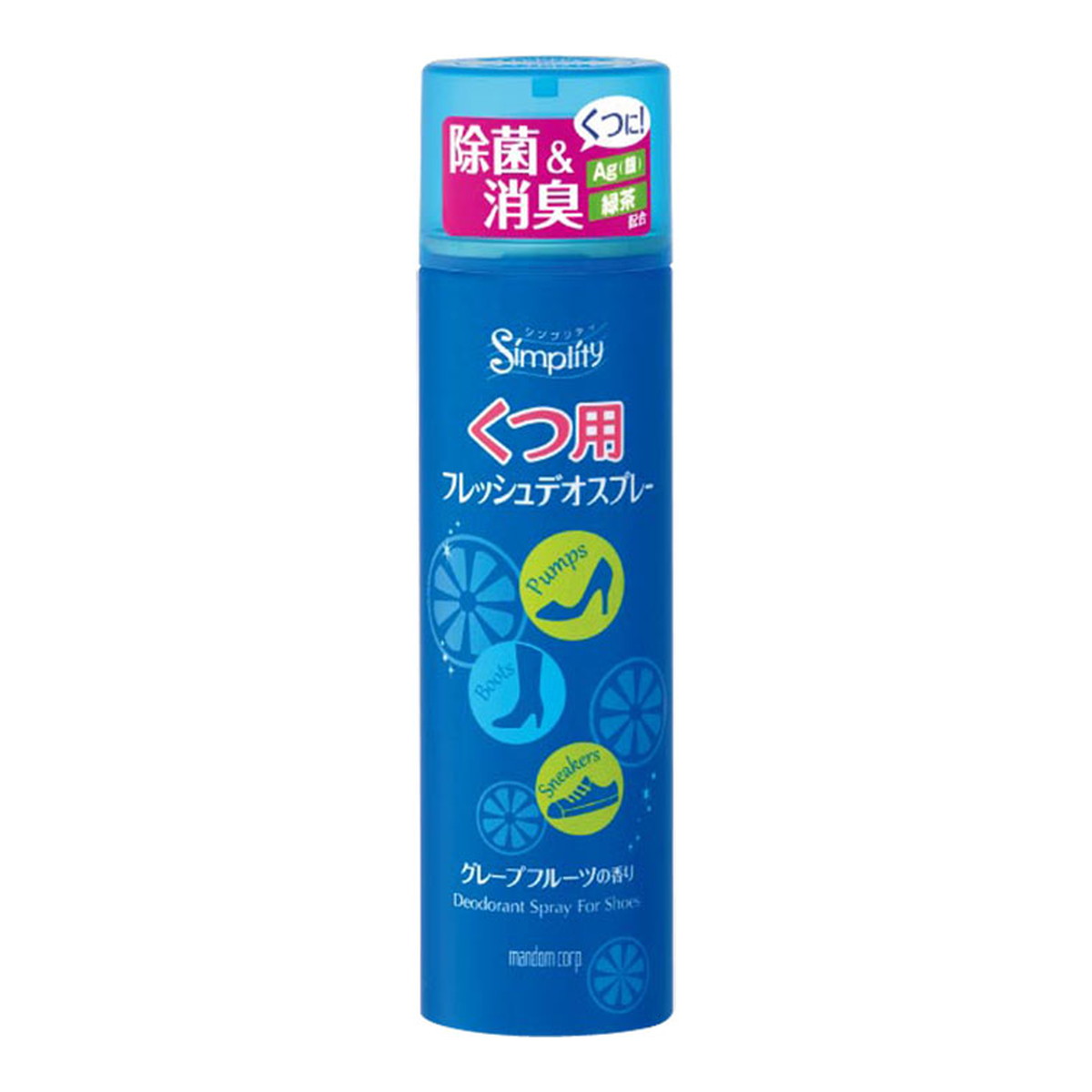 【送料込・まとめ買い×6個セット】マンダム シンプリティ くつ用 フレッシュ デオスプレー 150ml