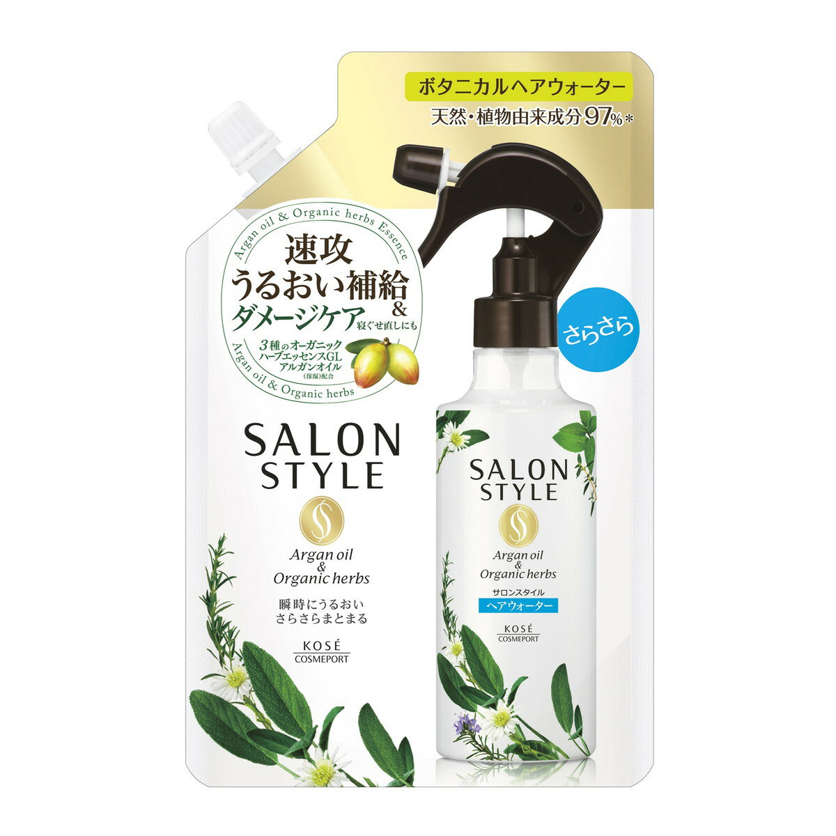 コーセーコスメポート サロンスタイル ボタニカルTR ヘアウォーター つめかえ用 さらさら 450ml