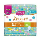 【送料込・まとめ買い×10個セット】大王製紙 ナチュラ さら肌さらり よれスッキリ 吸水ナプキン 26cm ロング 50cc 36枚 大容量(4)