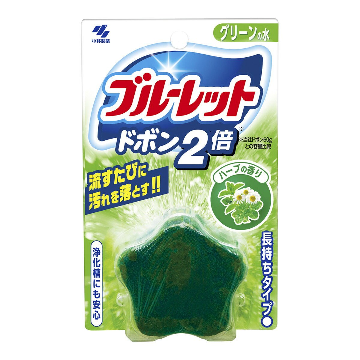 商品名：小林製薬 ブルーレット ドボン 2倍 ハーブの香り 120g トイレ用洗剤内容量：120gJANコード：4987072087879発売元、製造元、輸入元又は販売元：小林製薬原産国：中国商品番号：101-g001-4987072087879商品説明・流すたびに汚れを落とします！！※使用環境、汚れの程度により、効果が異なることがあります※効果を高めるために、ご使用前に便器を掃除してから使われることをおすすめします・さわやかな香りが広がります・2倍タイプ（120g）で長持ちします。※当社ドボン60gとの比較・標準的な使用で約4〜8週間使用できます（気温・水温・水量などにより多少変化します）広告文責：アットライフ株式会社TEL 050-3196-1510 ※商品パッケージは変更の場合あり。メーカー欠品または完売の際、キャンセルをお願いすることがあります。ご了承ください。