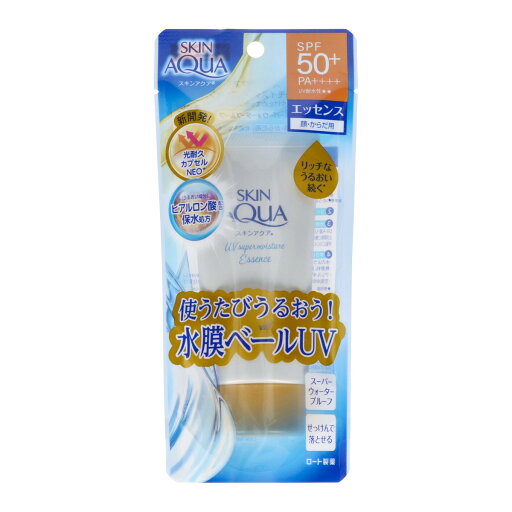 【×2個 配送おまかせ】ロート製薬 スキンアクア スーパーモイスチャー エッセンス 80g 顔・からだ用 スーパーウォータープルーフ SPF50+ PA++++ 日焼け止め 【×2個 配送おまかせ】ロート製薬 スキンアクア スーパーモイスチャー エッセンス 80g 顔・からだ用 スーパーウォータープルーフ SPF50+ PA++++ 日焼け止め