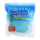 【今だけお得!数量限定セール】エビス デイリー デンタルフロス ようじタイプ N 80本入 先端ピック付き◇
