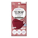 【今だけお得!数量限定セール】興和 三次元 ダイヤモンドマスク プラチナシリーズ フリーサイズ ワインレッド 5枚入 個別包装◇