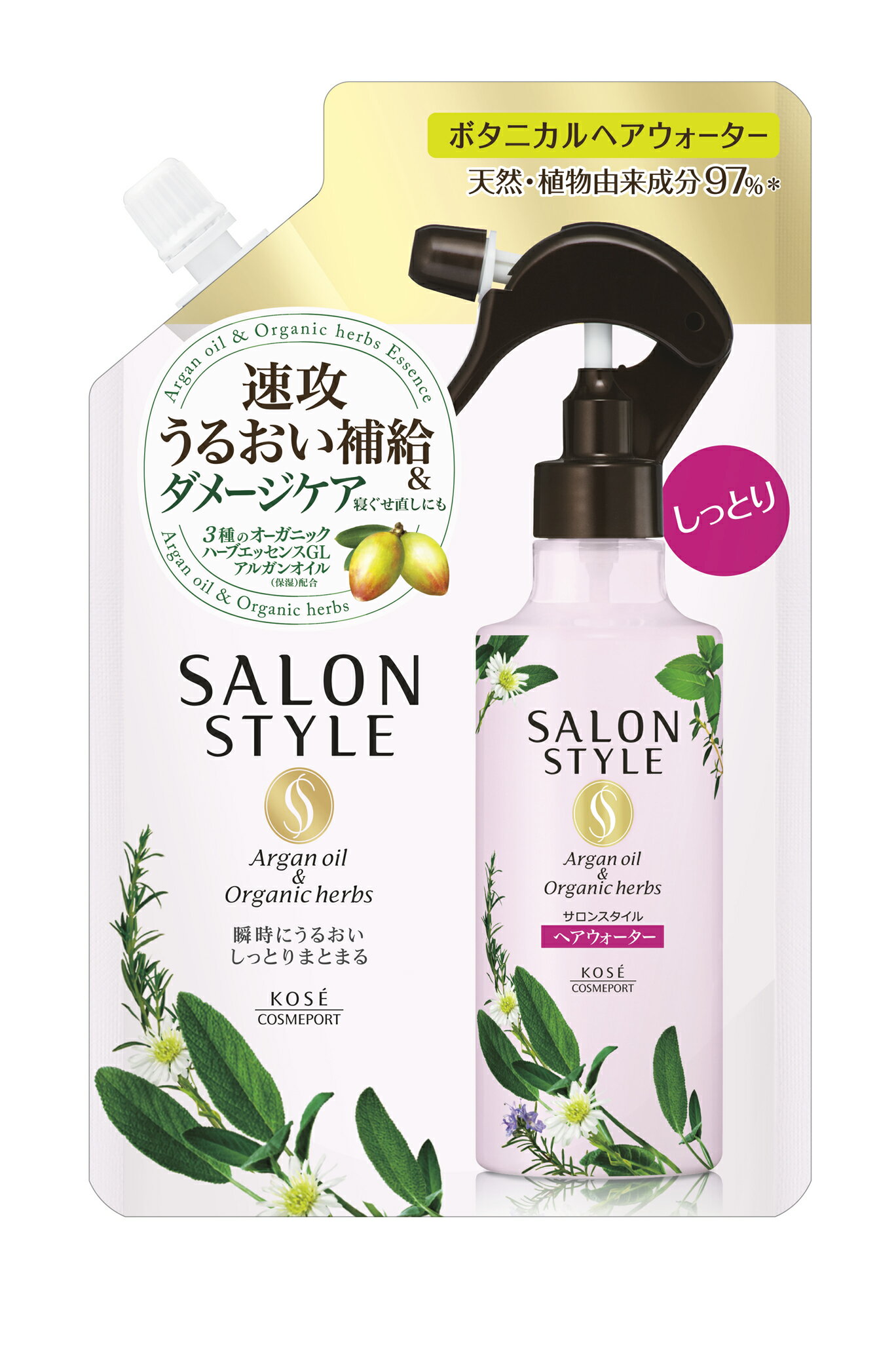 コーセーコスメポート サロンスタイル SALON STYLE ボタニカル トリートメント ヘアウォーター つめかえ用 しっとり 450ML