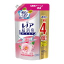 【送料込・まとめ買い×4個セット】P&G レノア 超消臭 1week みずみずしく香るフローラルフルーティーソープの香り つめかえ用 超特大サイズ 1520ML 柔軟剤