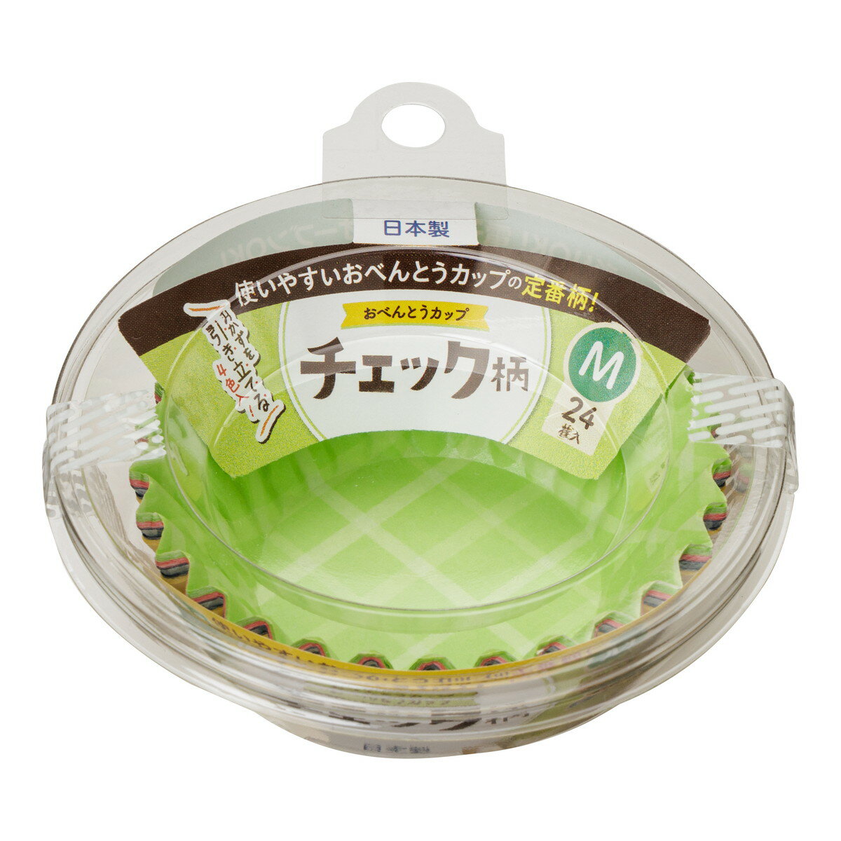 【送料込】 東洋アルミ おべんとうカップ チェック柄 M 4色入 24枚入 1個