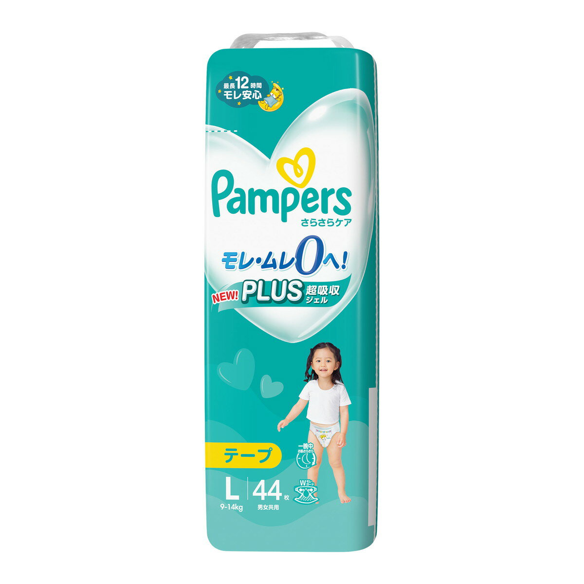 【送料込・まとめ買い×3個セット】P&G パンパース さらさらケア L テープ スーパージャンボ 44枚入 男女共用