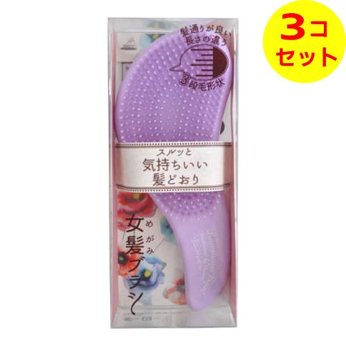 【送料込】 アヌシ 女髪ブラシ ×3個セット