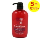 【送料込】 熊野油脂 椿油コンディショナー 600ml 本体 保湿成分ツバキ油 ×5個セット