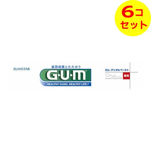 GUM(ガム) 薬用 デンタルペースト 155gブランド：GUM(ガム)販売・製造元：サンスター歯周病予防の歯磨き粉です。歯周病菌を殺菌し、殺菌後の菌の破片(LPS)を吸着除去します。またハグキの炎症を防ぎます。フッ素配合。医薬部外品。 ご注意●発疹、かゆみ等が現れた場合は使用を中止し、医師に相談する。●目に入った時は、こすらずすぐに水で充分洗い流す。●歯みがき後は、ブラシ根元まで水で充分洗い流す。 成分湿潤剤：ソルビット液、濃グリセリン、PG粘結剤：結晶セルロース、ヒドロキシエチルセルロース清掃剤：プロピルジメチルオクタデシルアンモニウムクロリド結合無水ケイ酸(バイオニウム)発泡剤：アルキルグリコシド香味剤：香料(ハーブミントタイプ)、サッカリンNa安定剤：酸化Ti薬用成分：フッ化ナトリウム(フッ素)、塩化セチルピリジニウム(殺菌剤CPC)、グリチルリチン酸2K(抗炎症剤GK2)清掃助剤：ヤシ油脂肪酸アミドプロピルベタイン液 原産国：日本効能・効果歯周病(歯肉炎・歯周炎)予防 お問い合わせ先サンスター株式会社 0120-008241 日用品／オーラルケア／歯磨き(ハミガキ)／歯周病歯磨きJANコード： 4901616009691区分：医薬部外品広告文責：アットライフ株式会社TEL 050-3196-1510※商品パッケージは変更の場合あり。メーカー欠品または完売の際、キャンセルをお願いすることがあります。ご了承ください。