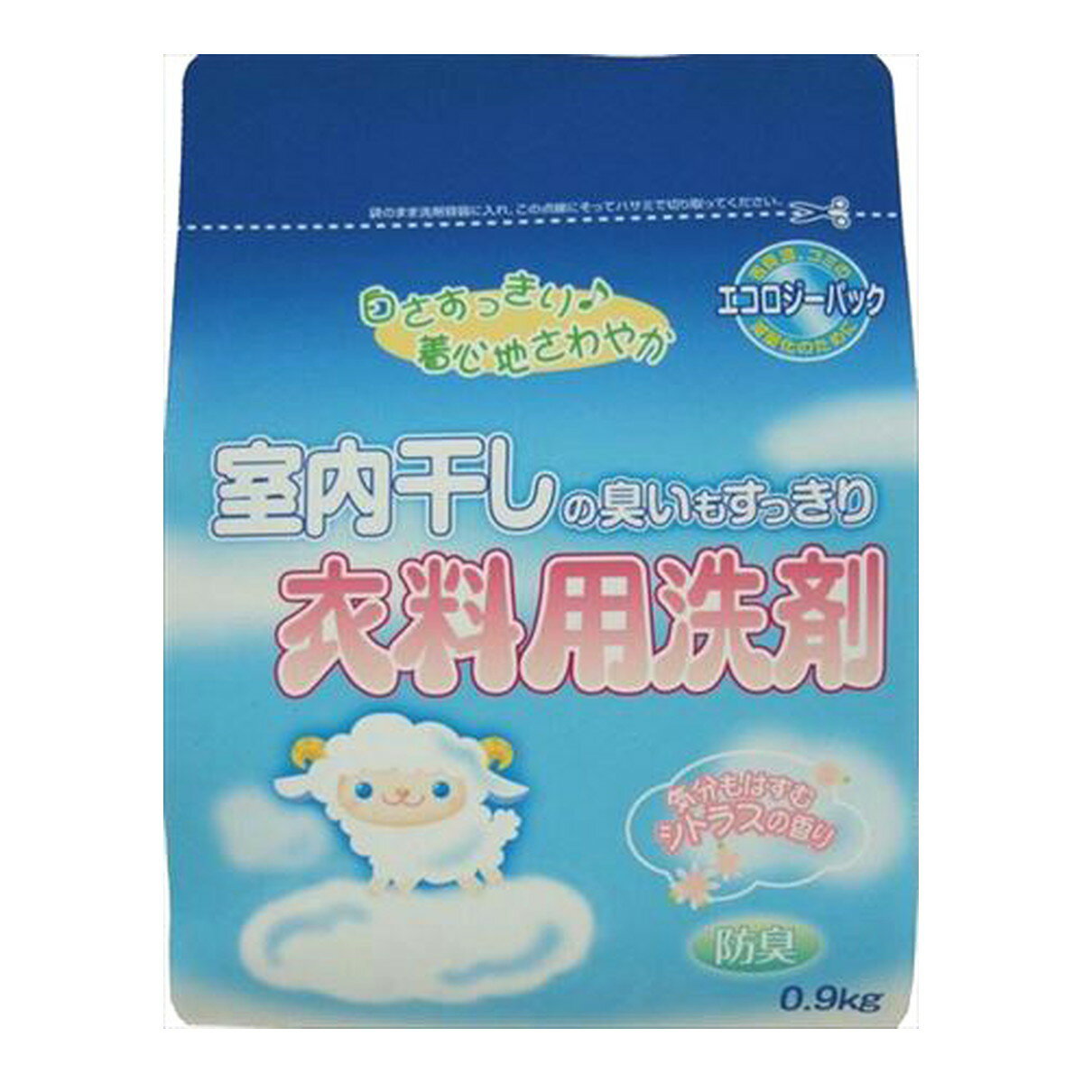 ロケット石鹸 室内干し 衣料用洗剤 エコパック 900g 防臭