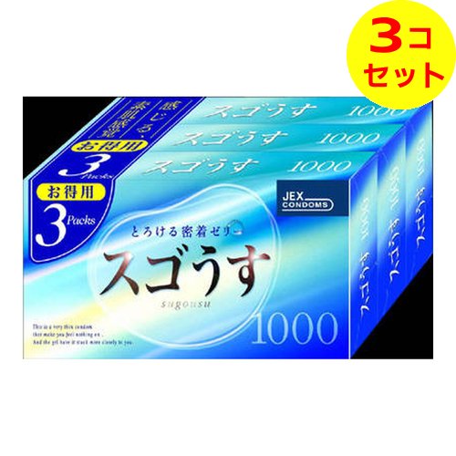 【送料込】 ジェクス スゴうす1000 (12個入×3個パック) ×3個セット