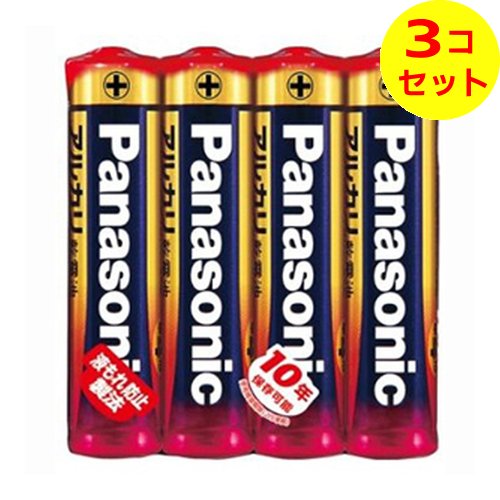 【配送おまかせ送料込】 パナソニック アルカリ 単4形 LR03XJ/4SE 4本パック Panasonic ×3個セット