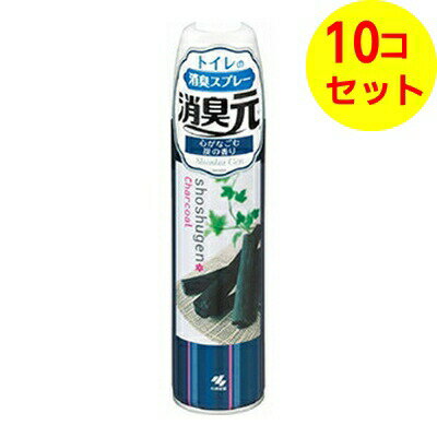 【送料込】 小林製薬 消臭元スプレー 心がなごむ炭の香り 280ml (消臭・香り・エチケット) ×10個セット