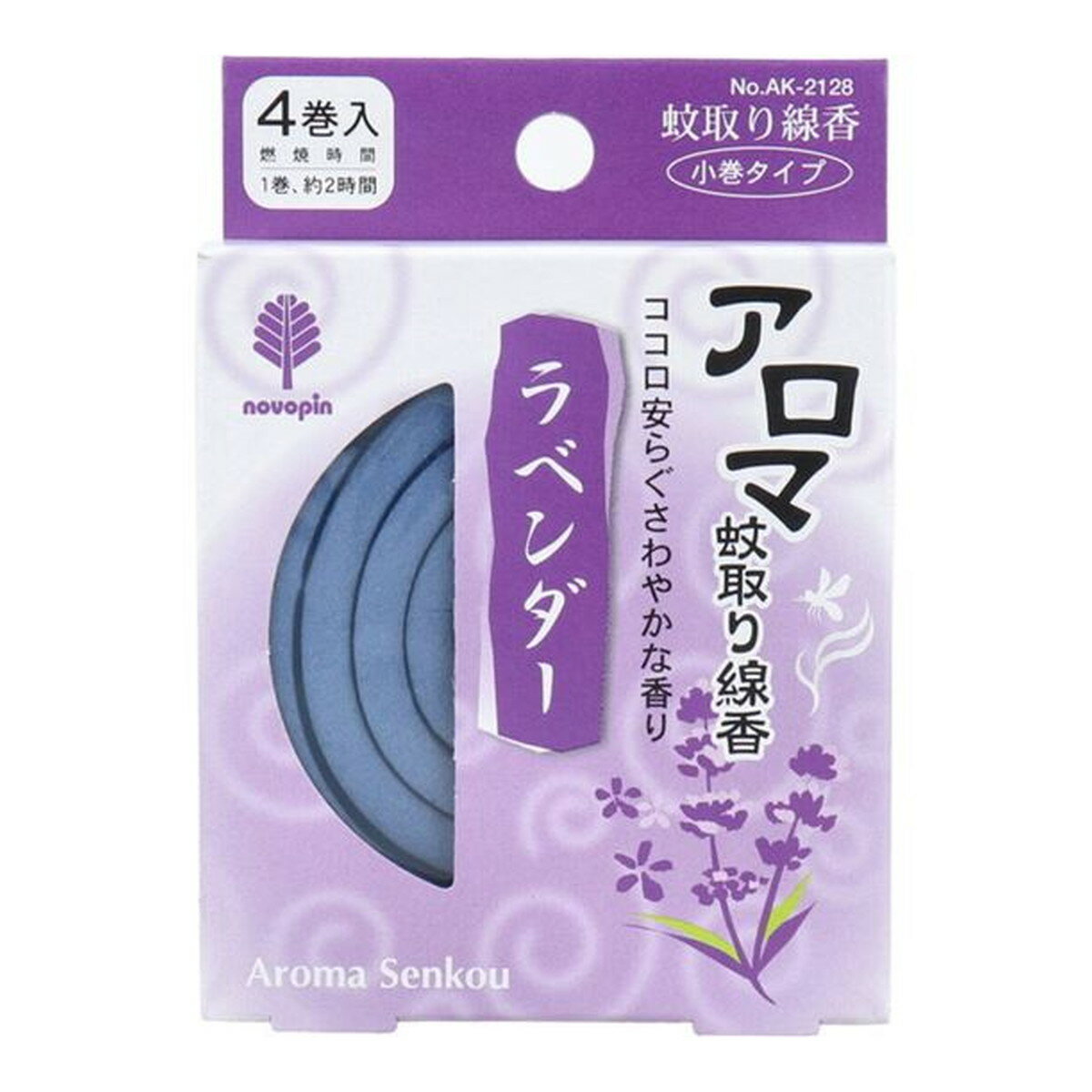 【送料込・まとめ買い×3個セット】紀陽除虫菊 アロマ 蚊取り線香 ラベンダー 4巻