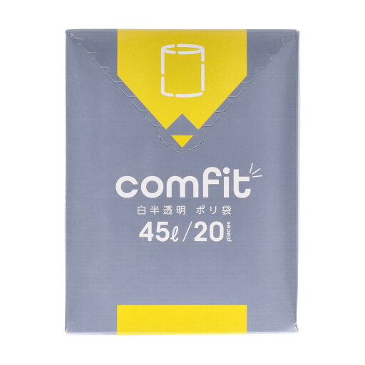 【送料込・まとめ買い×4個セット】ジャパックス MUH 45 comfit 白半透明 ポリ袋 45L 20枚 【送料込・まとめ買い×4個セット】ジャパックス MUH 45 comfit 白半透明 ポリ袋 45L 20枚