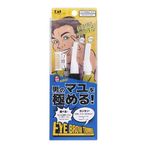 貝印 コミックアート KQ1807 クシ付き マユトリマー CA男性用 貝印 コミックアート KQ1807 クシ付き マユトリマー CA男性用
