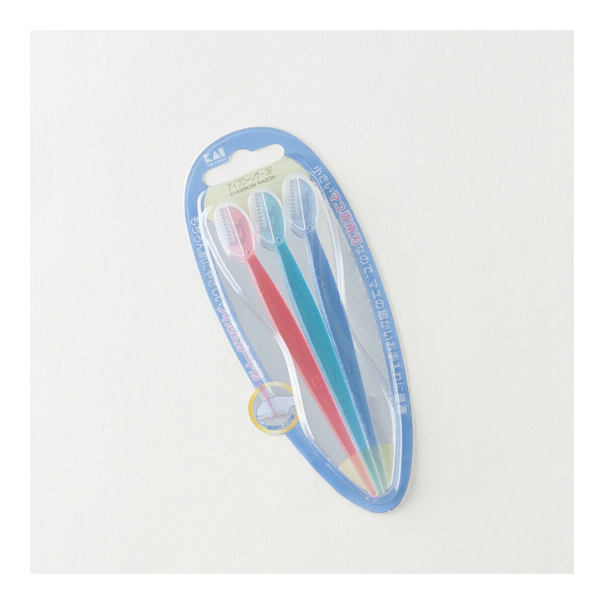 【配送おまかせ送料込】貝印 00875 アイブローレザー 3P 眉専用 カミソリ 1個