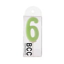 【今だけお得!数量限定セール】カメヤマ カメヤマ BCCナンバーキャンドル 6番 パステル 1個入 ( 4901435955926 )◇