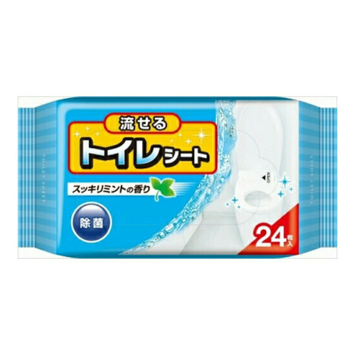 流せるトイレシート すっきりミントの香り 24枚入 ( トイレ 掃除 ) ×40点セット ( 4973202801095 )