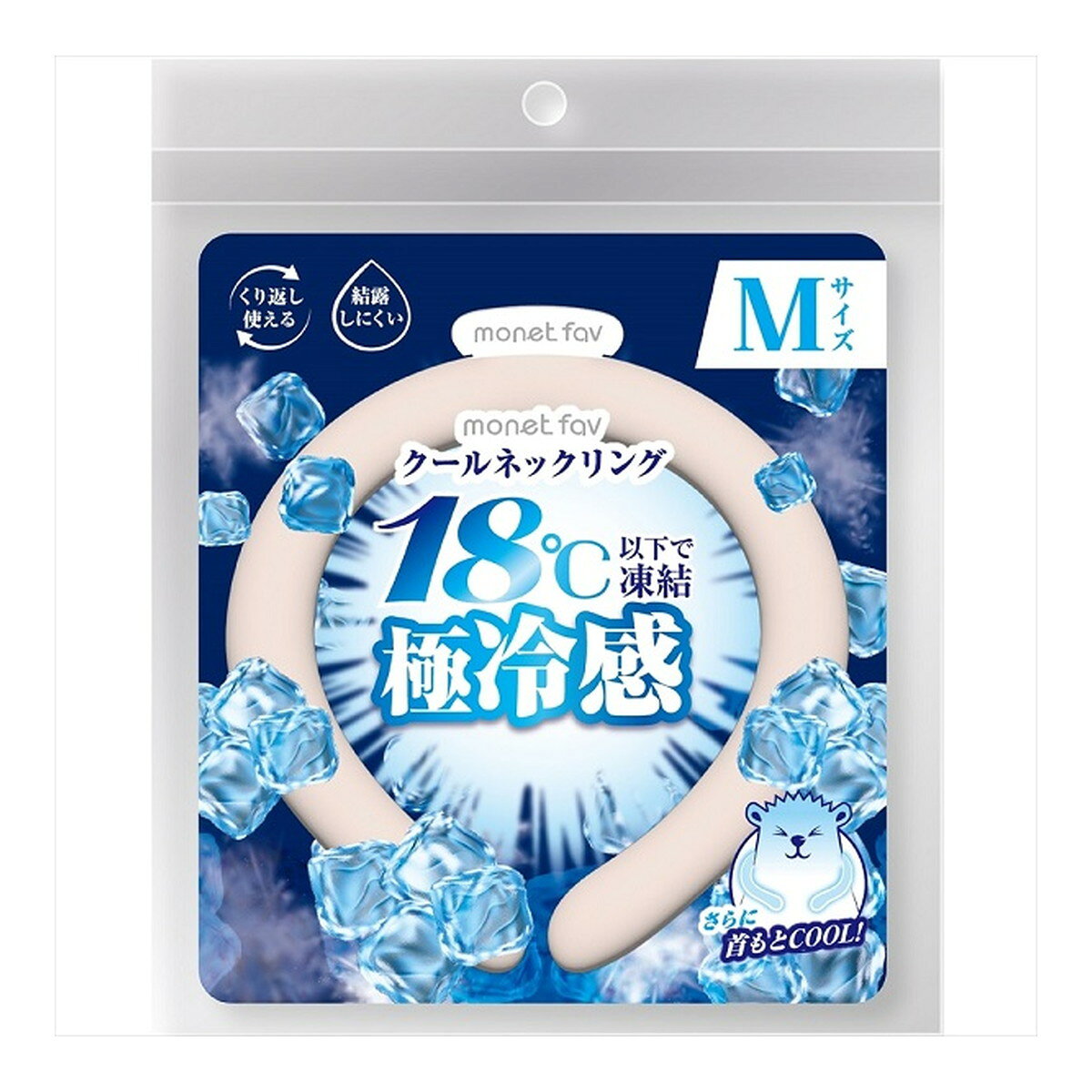 【送料込・まとめ買い×3個セット】日翔 クールネックリング 18℃ Mサイズ
