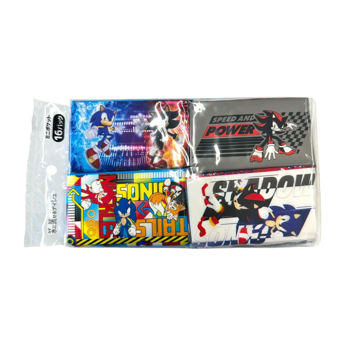 【送料込・まとめ買い×4個セット】ダイレイ ソニック・ザ・ヘッジホッグ ミニポケットティシュ 16パッ..