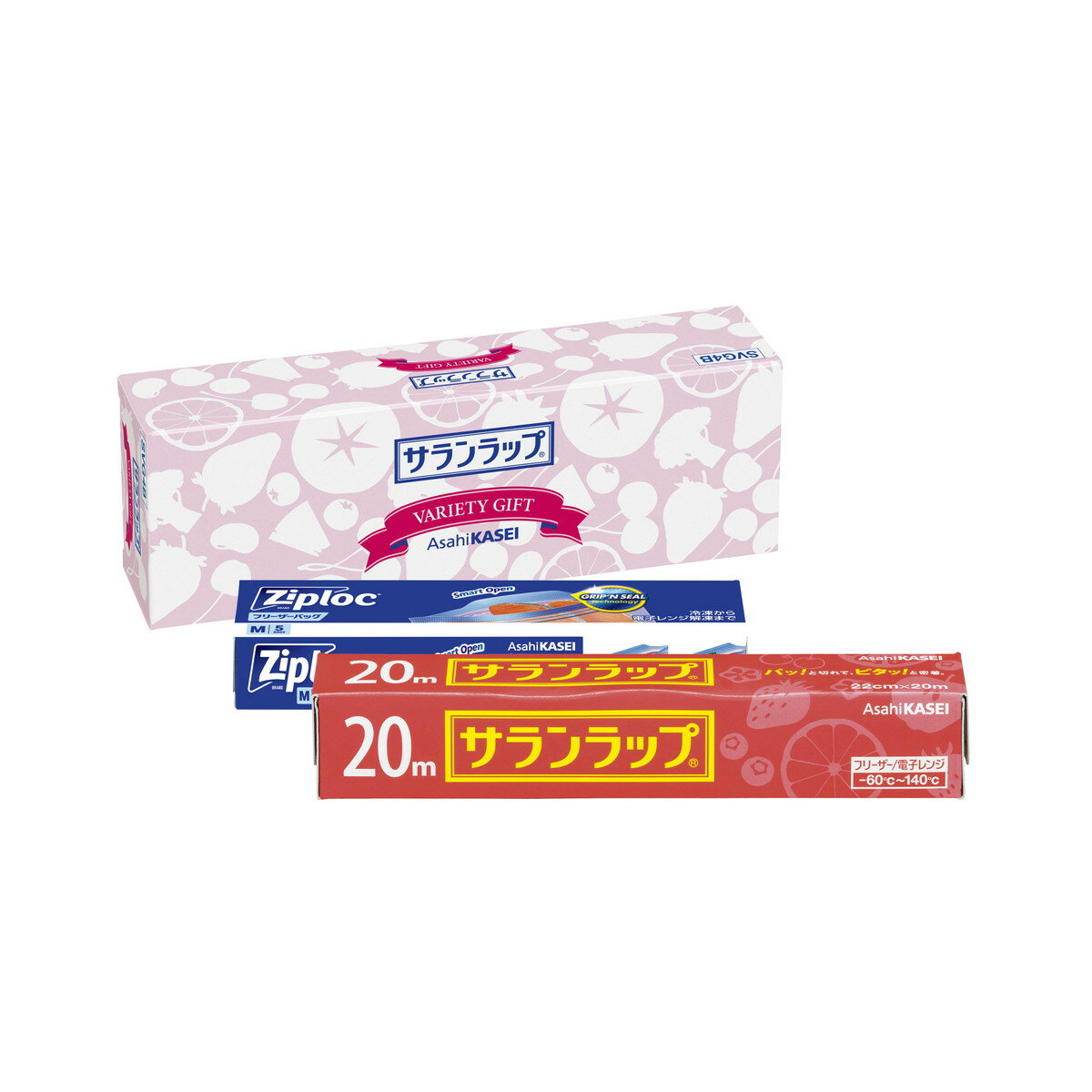 Wrap - 【送料込・まとめ買い×2個セット】旭化成 サランラップ バラエティギフト4 SVG4B ギフト ※包装、熨斗対応していません