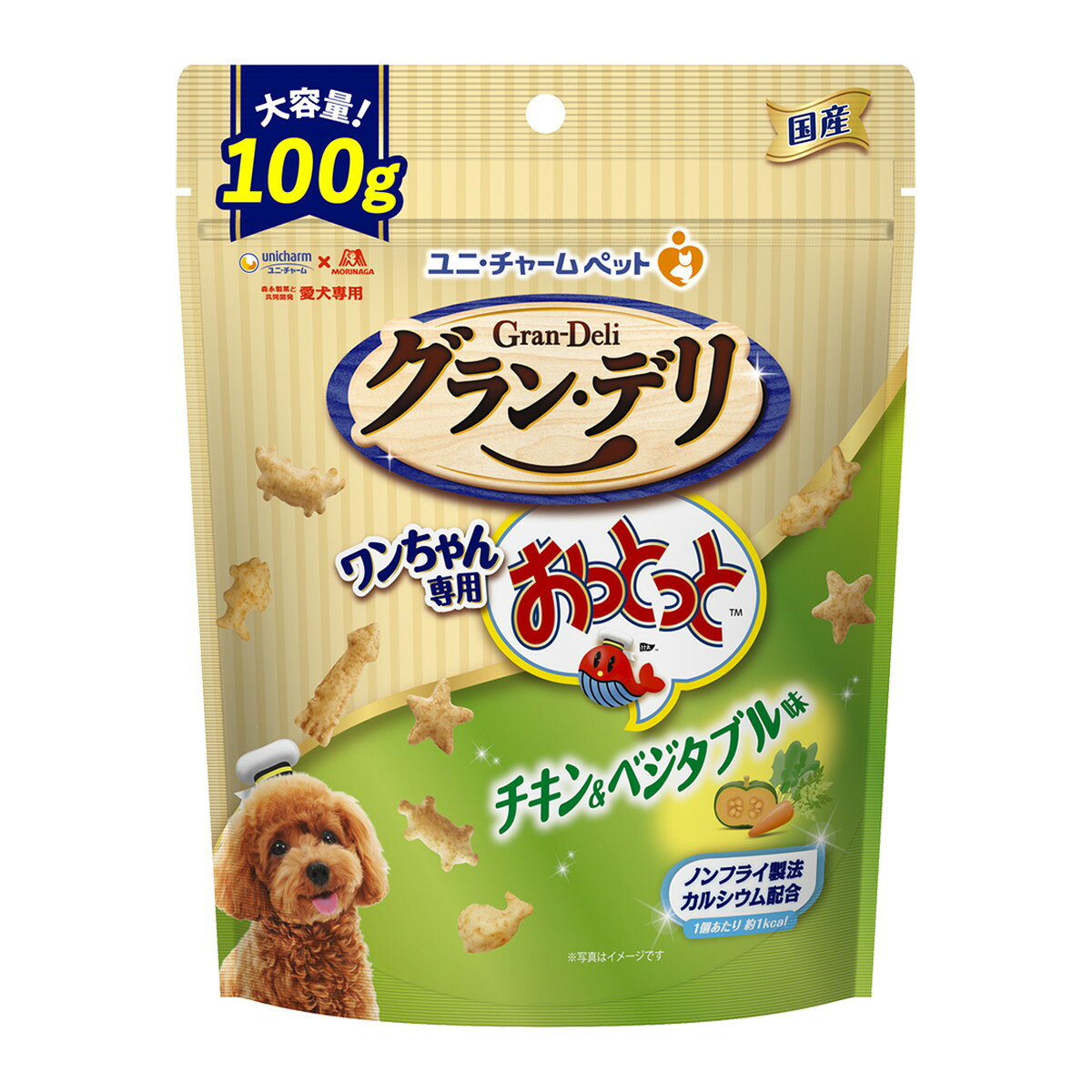 【送料込・まとめ買い×3個セット】ユニ・チャームペット グラン・デリ ワンちゃん専用 おっとっと チキン&ベジタブル味 100g 犬用おやつ