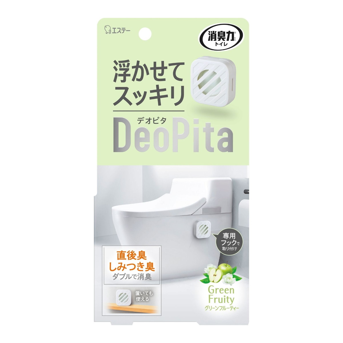エステー 消臭力 DeoPita デオピタ トイレ用 本体 グリーンフルーティー