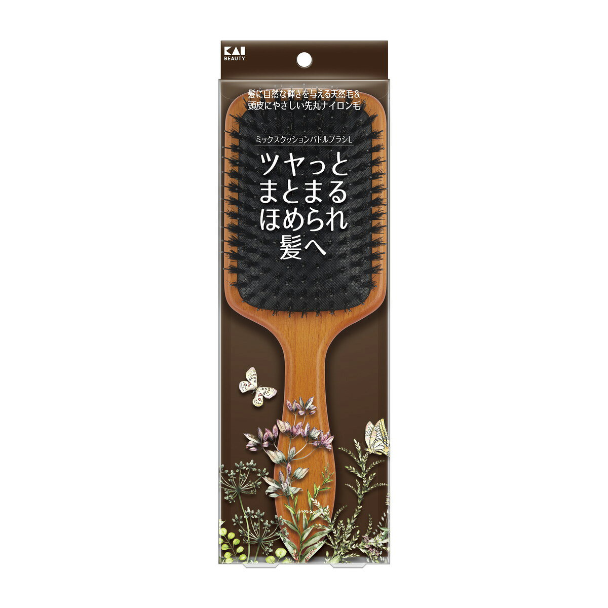 貝印 KQ3194 ミックスクッション パドルブラシ L