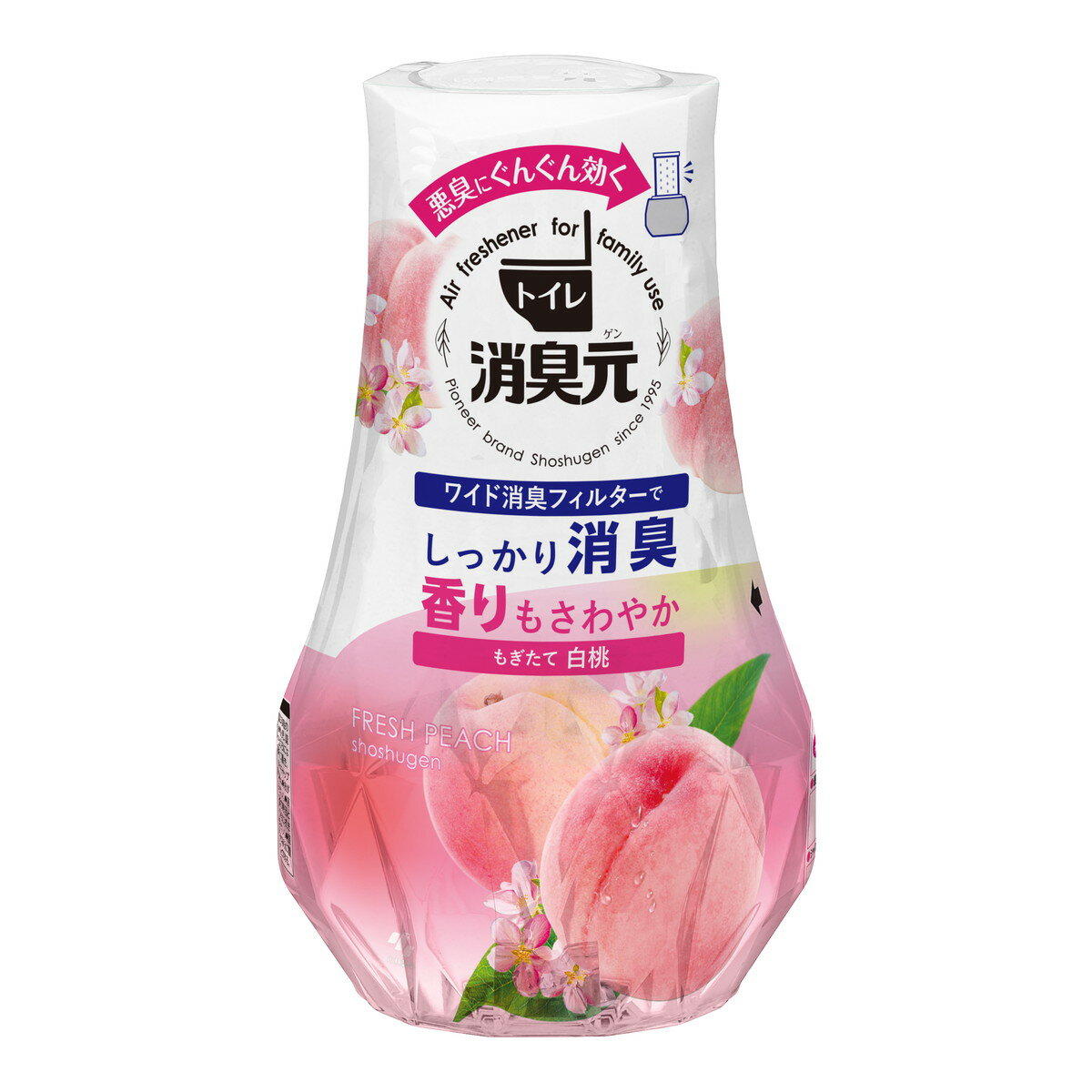 樂天商城 - 【送料込・まとめ買い×2個セット】小林製薬 トイレの消臭元 もぎたて 白桃 400mL