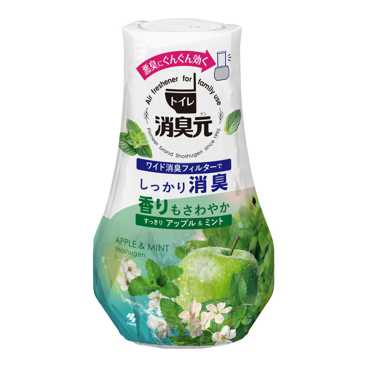 樂天商城 - 【送料込・まとめ買い×3個セット】小林製薬 トイレの消臭元 すっきり アップル & ミント 400mL