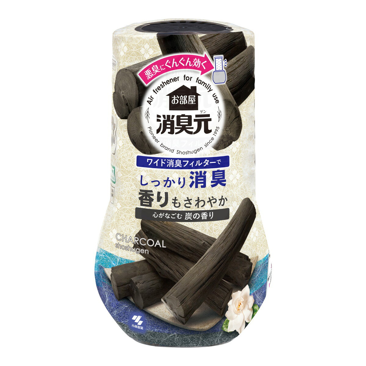 樂天商城 - 【送料込・まとめ買い×2個セット】小林製薬 お部屋の消臭元 心がなごむ 炭の香り 400mL