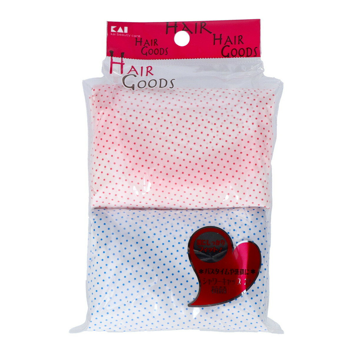 【送料込・まとめ買い×4個セット】貝印 HAIR GOODS シャワーキャップ 抗菌 2個入