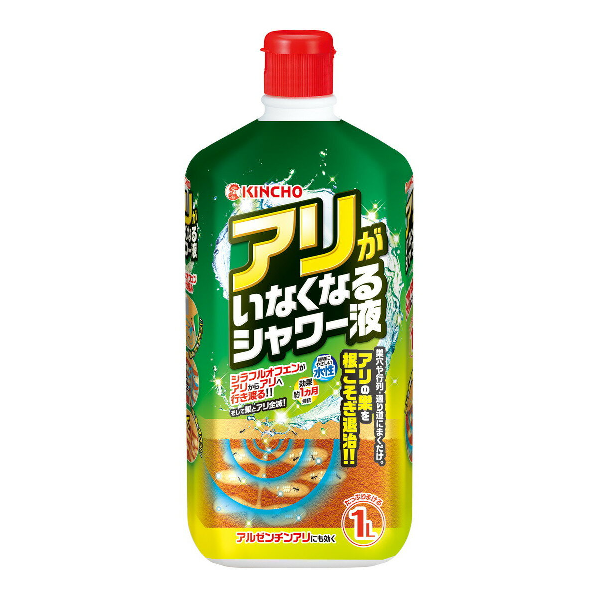 【送料込・まとめ買い×6個セット】大日本除虫菊 金鳥 KINCHO アリがいなくなる シャワー液 1000ml
