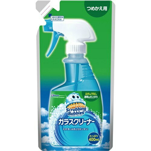 【送料込・まとめ買い×10個セット】ジョンソン スクラビングバブル ガラスクリーナー 詰替 400ML ( scrubbingbubble ガラス用クリーナー 詰め替え用 ) ( 4901609002395 )