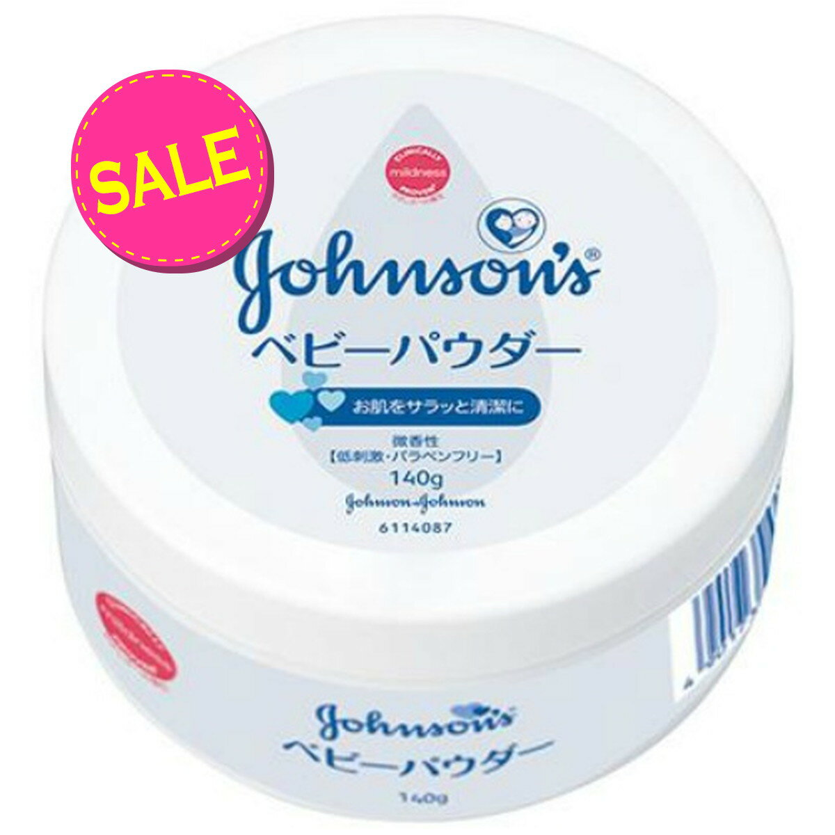 【数量限定・なくなり次第終了】ジョンソン ベビーパウダー 丸缶 140g 微香性 ( 肌あれあせもから守るパウダー ) ( 4901730010344 )※なくなり次第終了のサムネイル