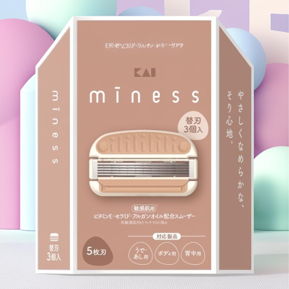 貝印 GA0131 miness 替刃 3個入 カミソリ 替え刃