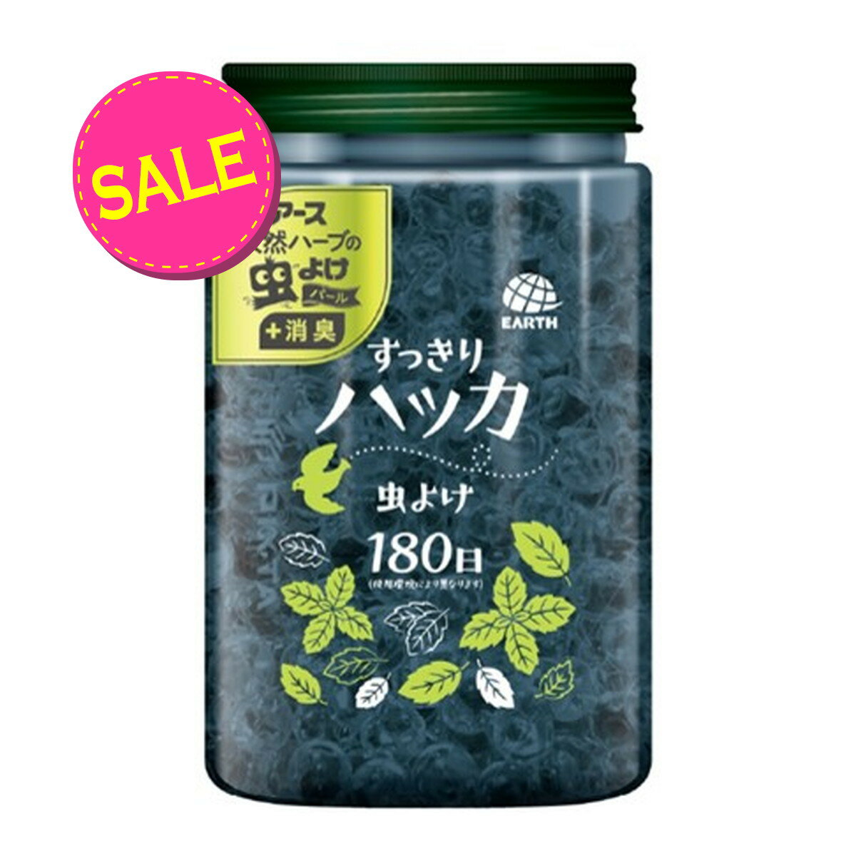 【害虫対策！今だけお得な限定セール】アース製薬 天然ハーブの虫よけパール 180日用 すっきりハッカ　虫よけ消臭芳香剤