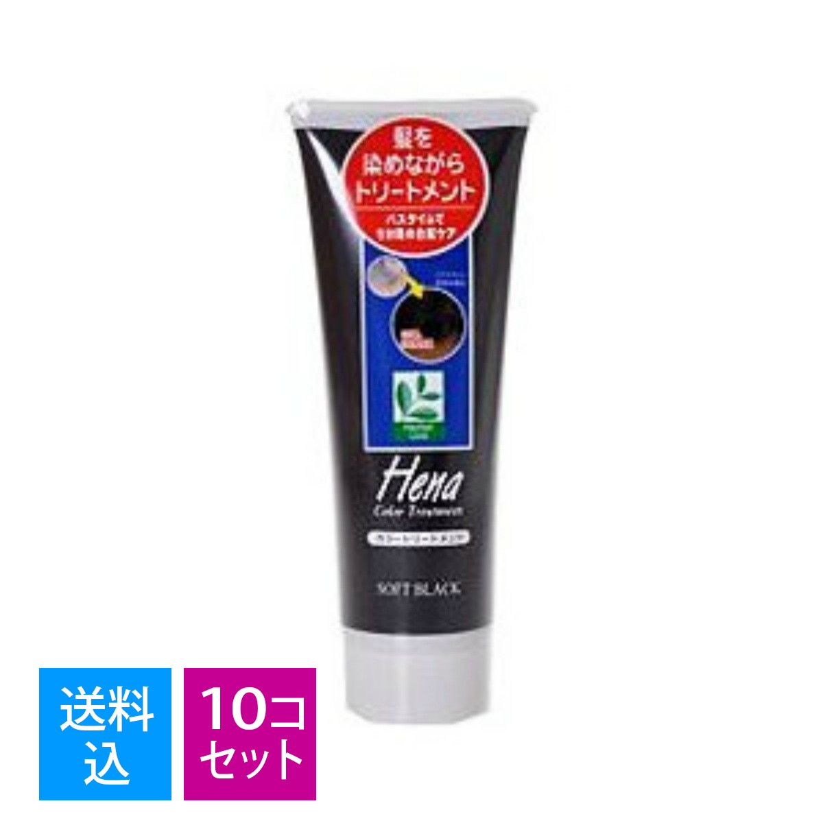 【送料込・まとめ買い×10個セット】三宝商事　テンスター カラートリートメント ソフトブラック 250g　無香料　髪を染めながらトリートメントする白髪染め ( 4901646140494 )