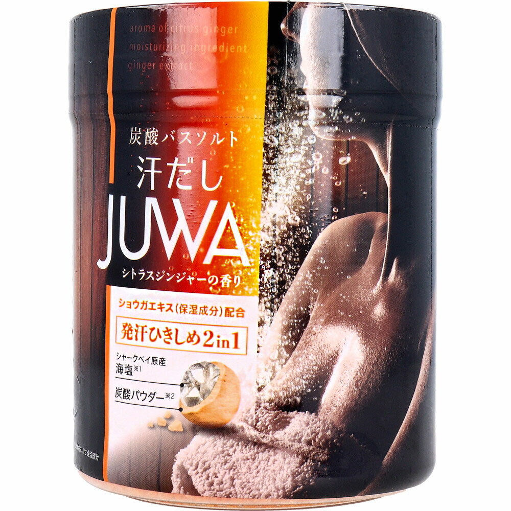 【送料込・まとめ買い×6個セット】白元アース 汗だしJUWA シトラスジンジャーの香り 500g 炭酸バスソルト