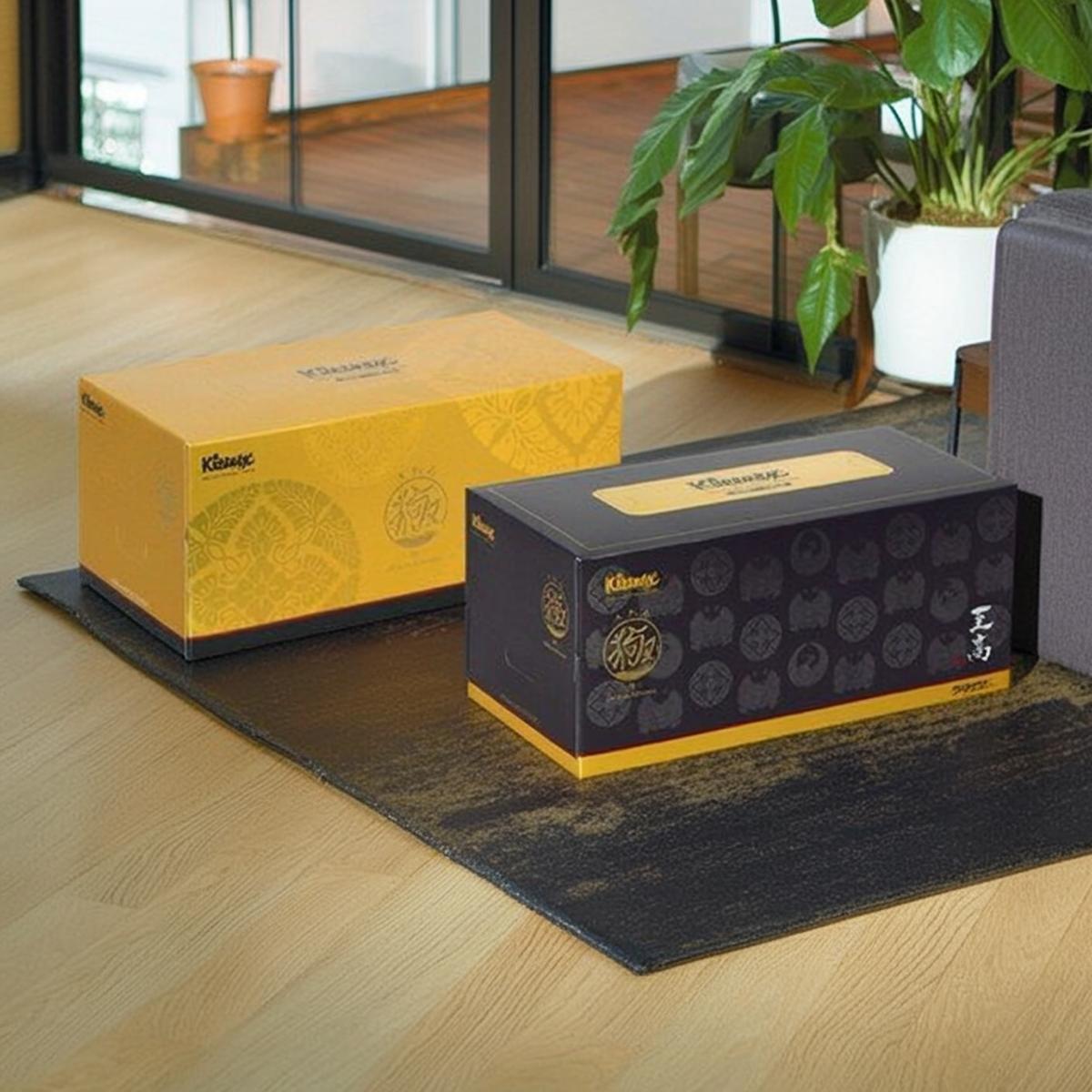 日本製紙クレシア クリネックスティシュー 至高 極 560枚(140組) 1箱 ※色は選べません。