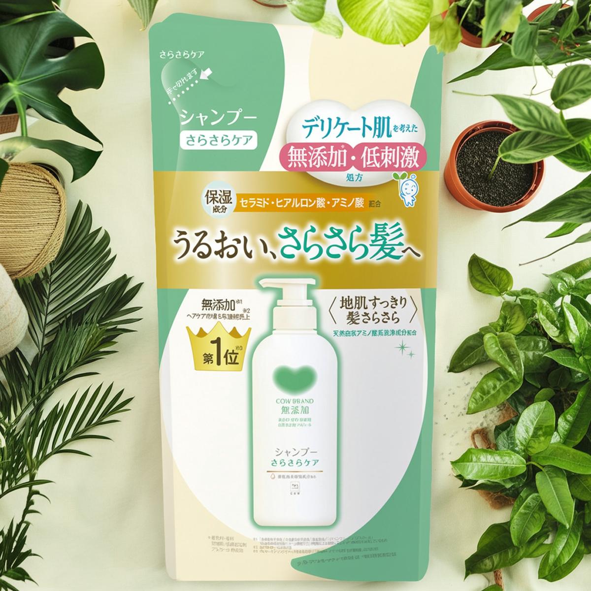 牛乳石鹸 カウブランド 無添加 シャンプー さらさらケア 詰替用 360mL
