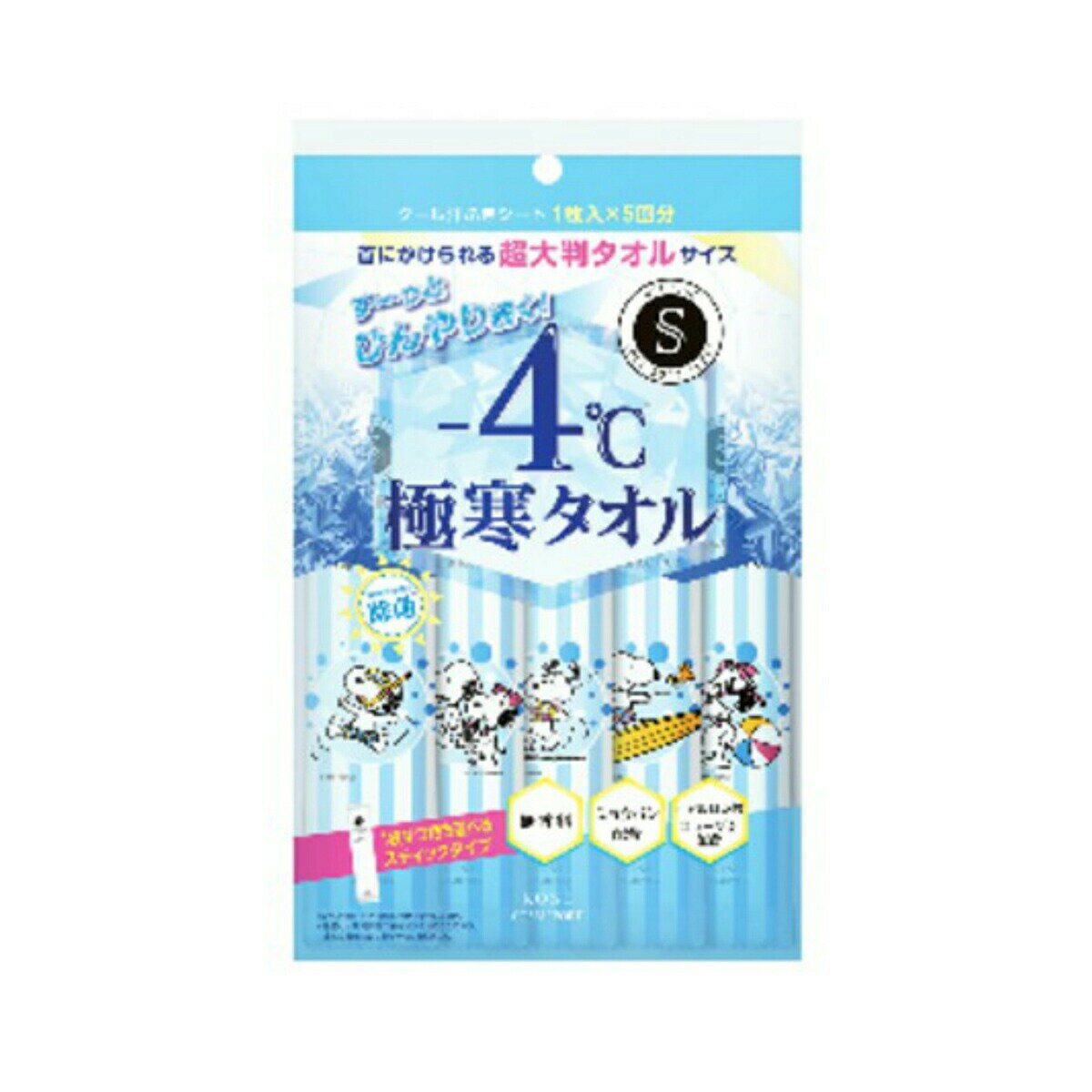 【送料込・まとめ買い×5個セット】コーセー エスカラット -4℃ 極寒タオル 5枚入