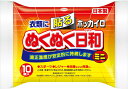 【送料込・まとめ買い×8個セット】興和　ホッカイロ　ぬくぬく日和　貼るミニ 10個 (衣類に貼るタイプの使い捨てカイロ　温度持続時間は10時間) (4987067829903)