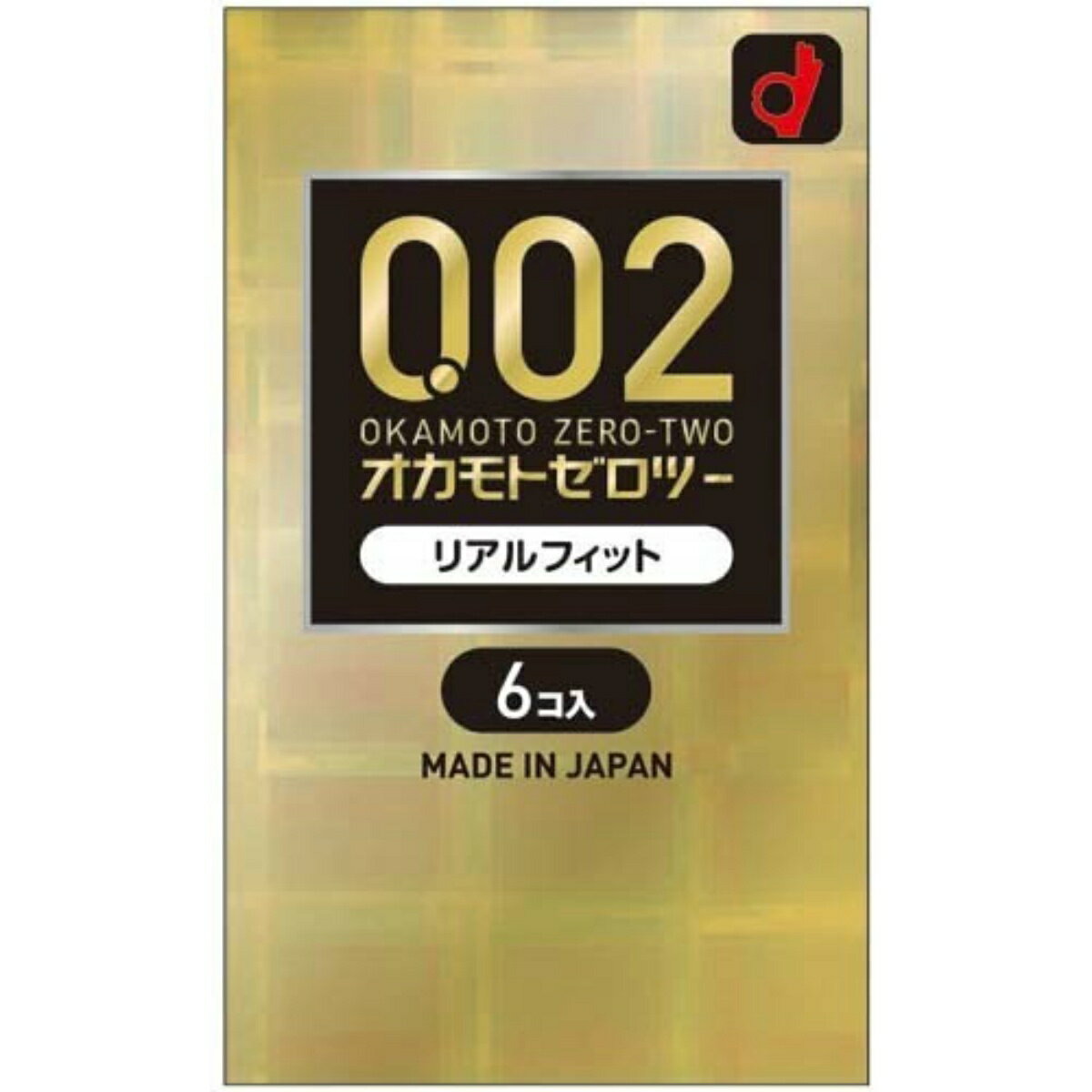 【×6個　配送おまかせ送料込】オカモト ゼロツー 0.02ミリ リアルフィット 6個入り ( コンドーム )