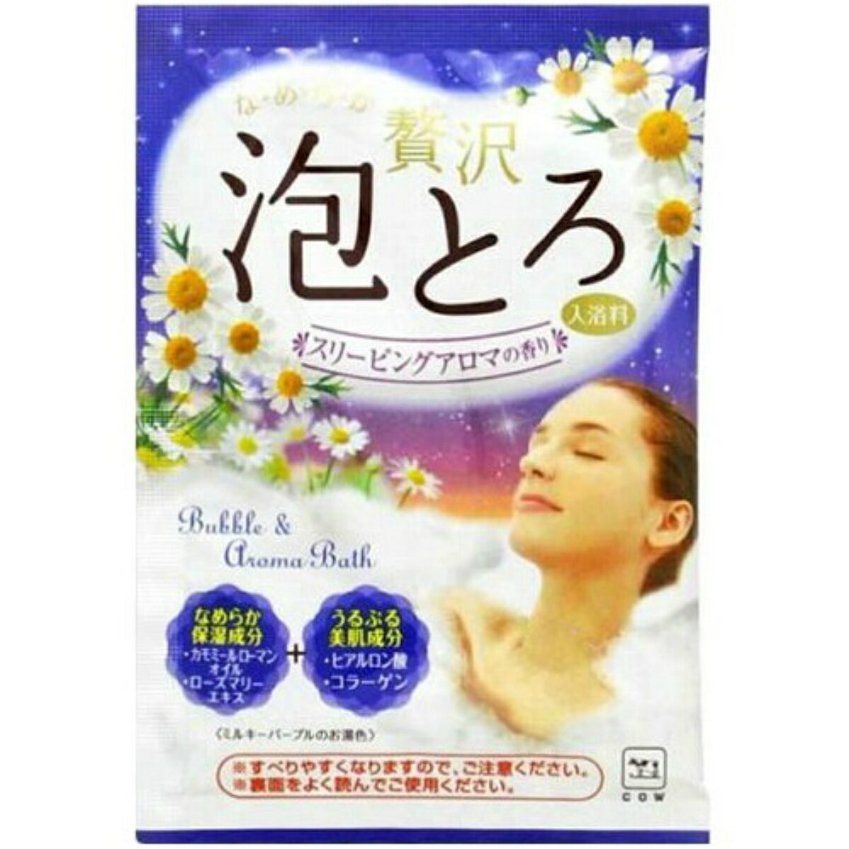 【送料込・まとめ買い×5個セット】牛乳石鹸共進社 お湯物語 贅沢泡とろ スリーピングアロマの香り 30G