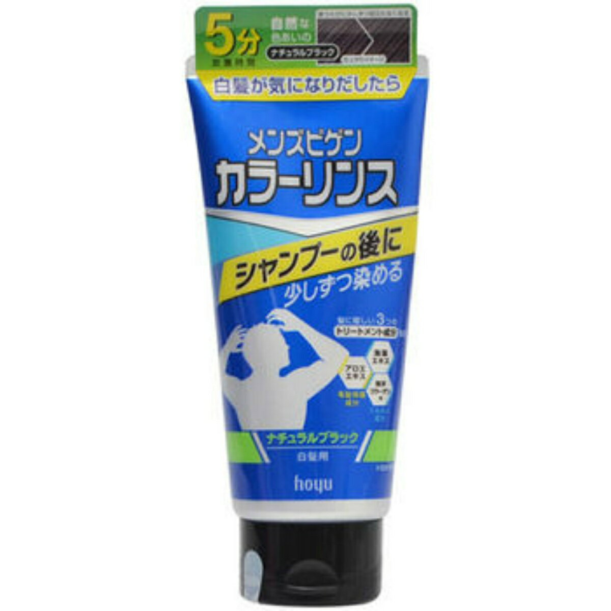 【送料込・まとめ買い×8個セット】ホーユー hoyu ビゲン メンズビゲン カラーリンス ナチュラルブラック 160g 白髪用カラーリンス