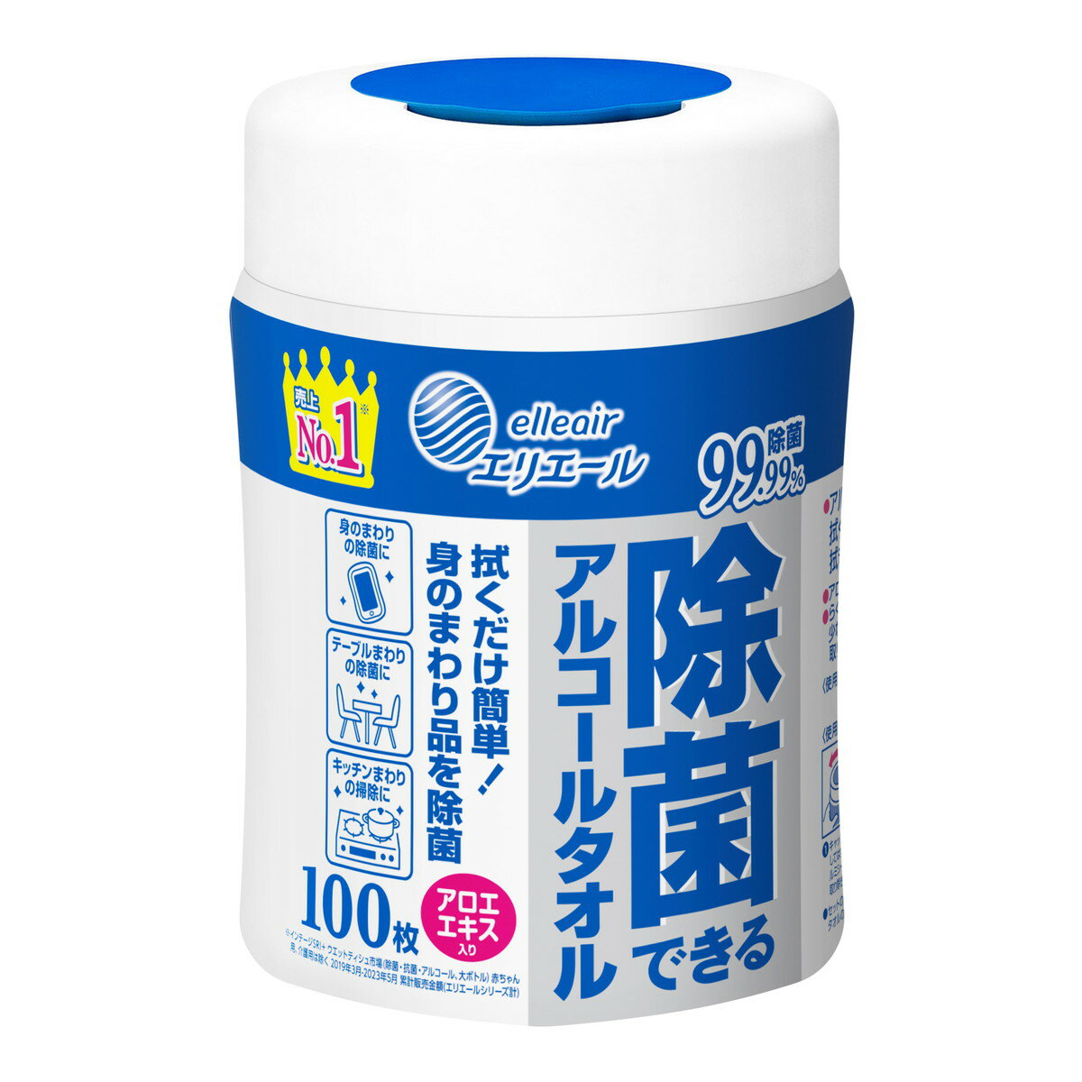 大王製紙 エリエール 除菌できるアルコールタオル 100枚入